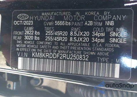 2024 Hyundai Ioniq 5 Limited z USA, uszkodzony, nr VIN KM8KRDDF2RU250832